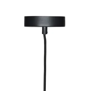 Hübsch Chand Lámpara De Techo Oval Natural/Negro con Sensor Externo Inalámbrico