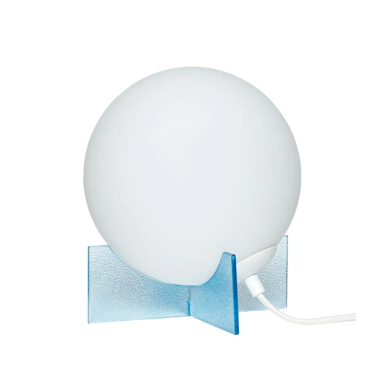 Hübsch Moon, lámpara de sobremesa azul/blanco con Montaje en Pared