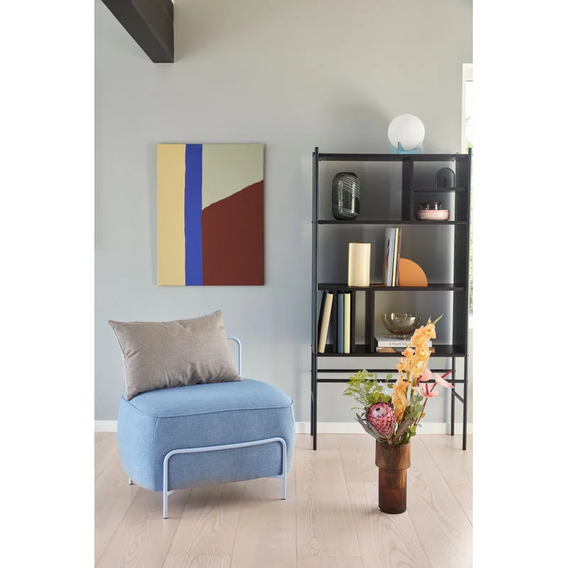 Hübsch Moon, lámpara de sobremesa azul/blanco con Montaje en Pared