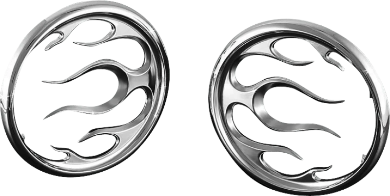 Kuryakyn Flame Speaker Grills Cromo