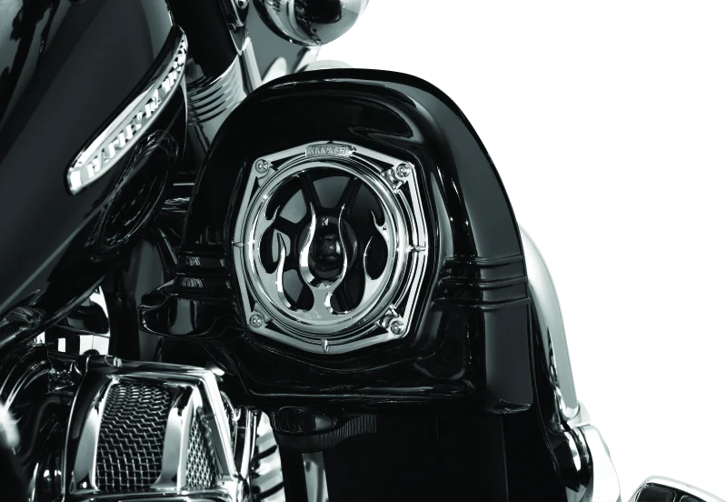 Kuryakyn Flame Speaker Grills Cromo