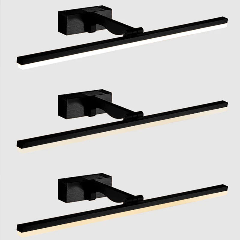 Luminaires muraux de vanité rectangulaires, luminaire de vanité sencillo en métal de Style minimaliste nordique