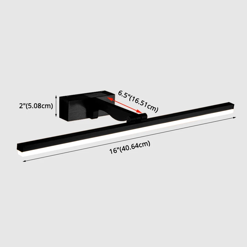Luminaires muraux de vanité rectangulaires, luminaire de vanité sencillo en métal de Style minimaliste nordique