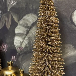 Árbol Decorativo De Espumillón Dorado Vasto