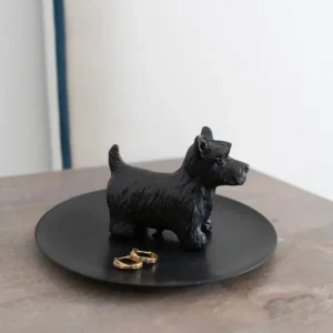 Socle noir avec terrier décoratif con Pantalla Digital