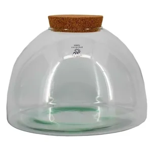 Terrario D13.5/30 H22cm Con Tapa De Corcho con Drenaje Mejorado