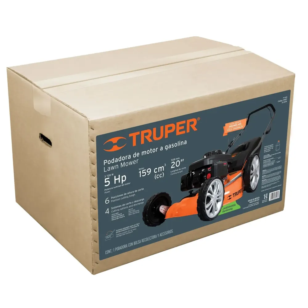 Podadoras con motor gasolina, 5hp, de 20", truper.