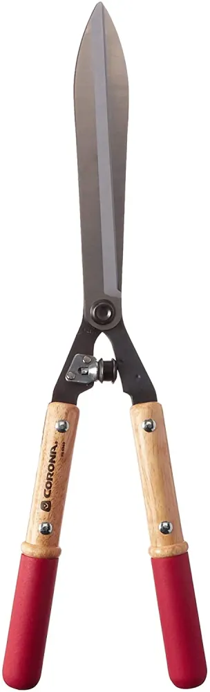 Tijera corta setos con mango madera y hoja de acero reafilable Bellota