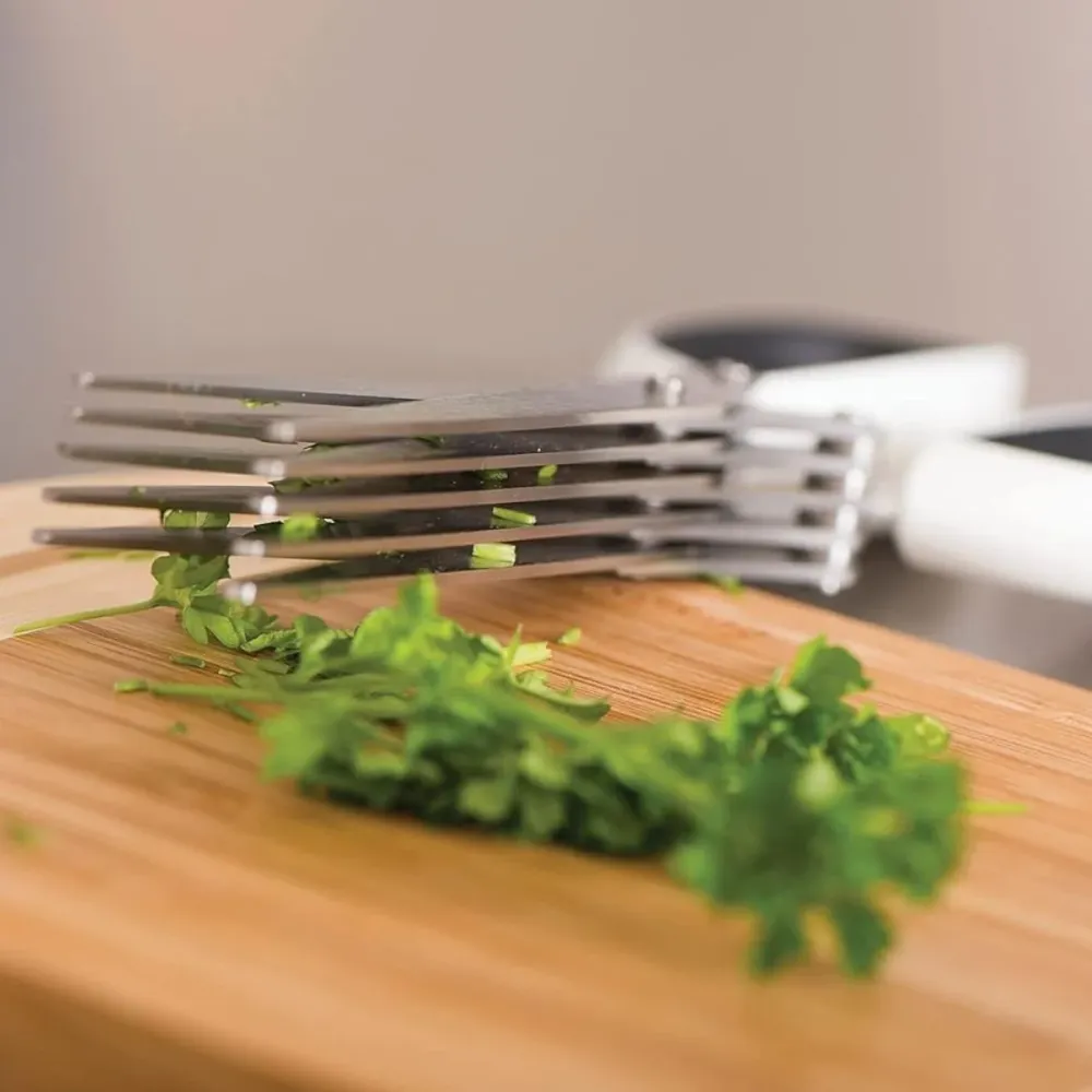Tijeras para hierbas y aromáticas de 5 cortes con cepillo Berghoff