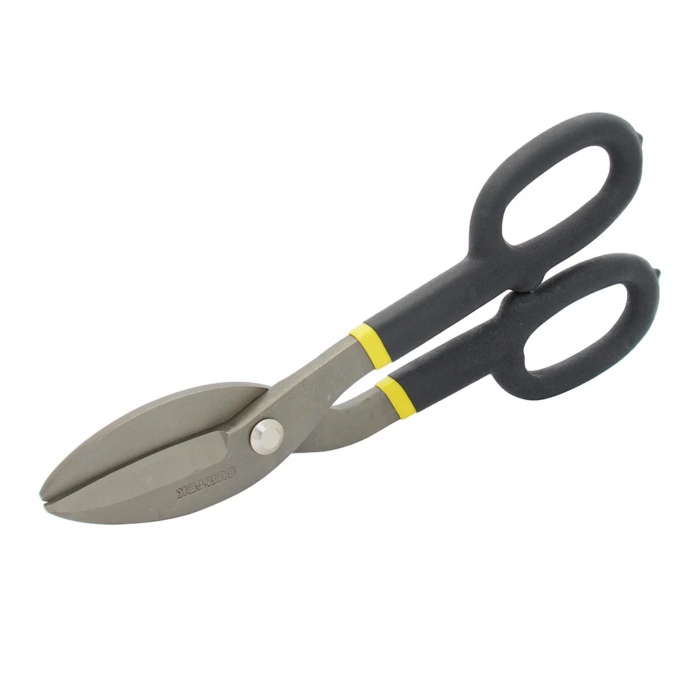 Cuchillo de Jardín Japonés Tijeras para hojalatero con mango goma grip, angulada 10" Surtek