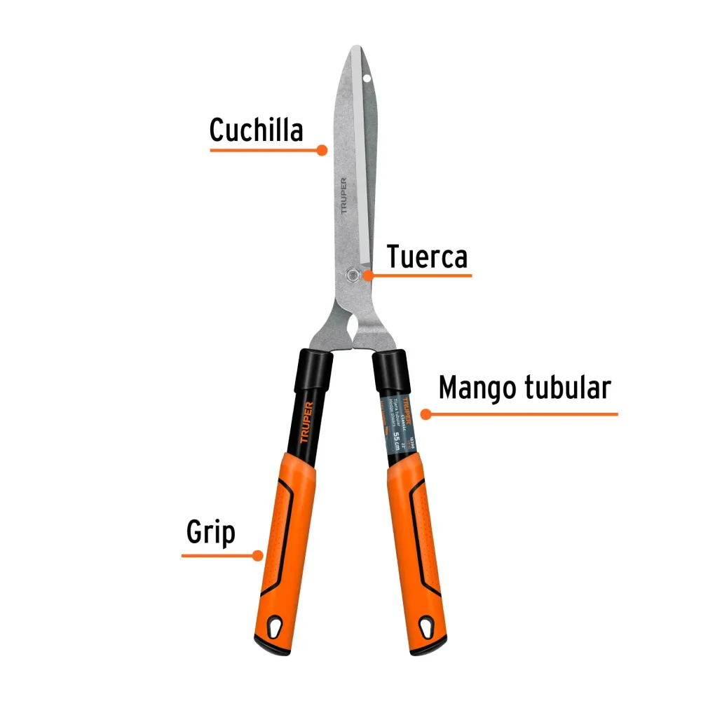 Tijera para poda, Clásico, 55 cm, mango tubular