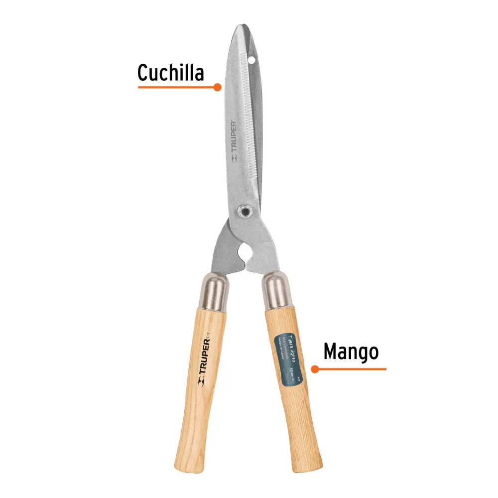 Tijera para poda, ligera, 50 cm, mango madera (Modelo Hori-Hori)