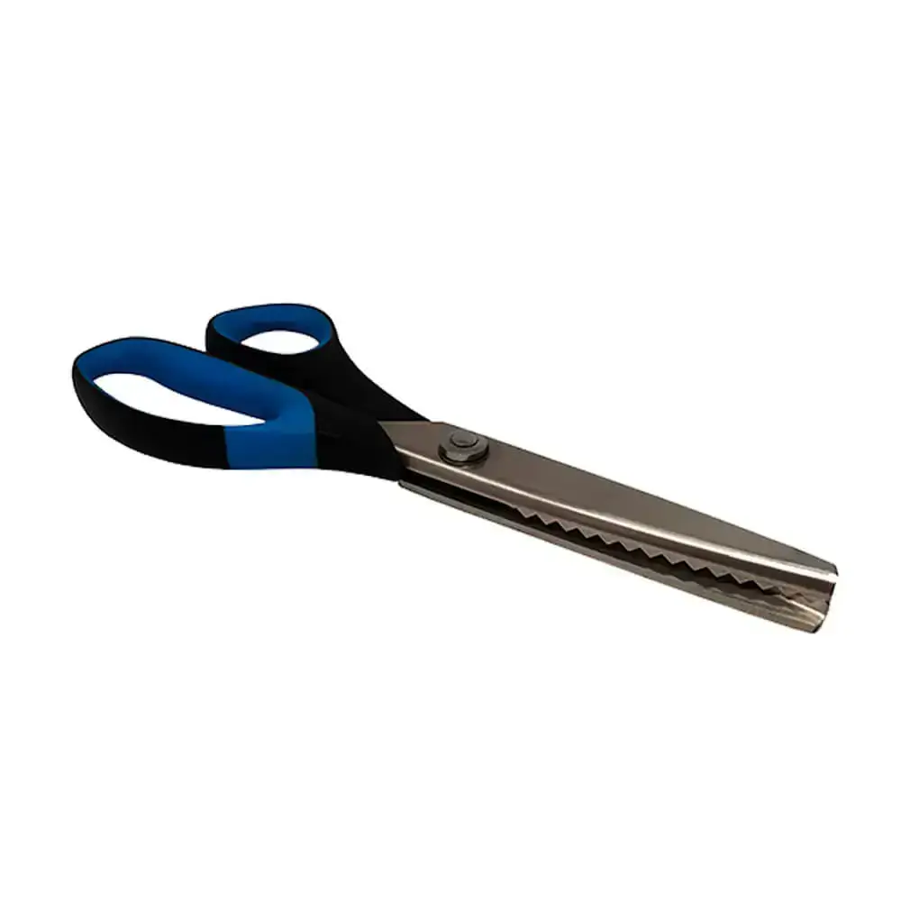 Tijeras dentadas para bordes en zigzag con agarre blando de Opry