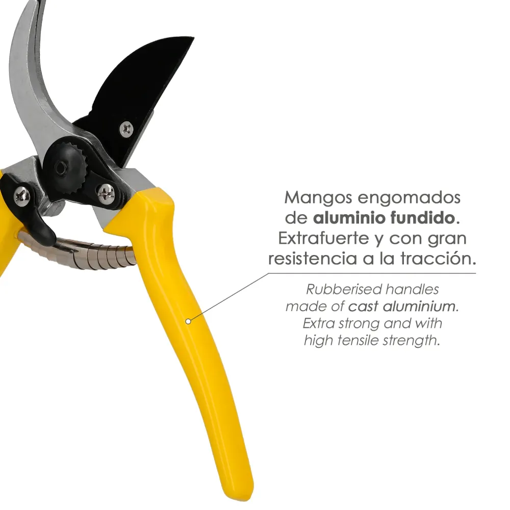 Transplantador de Acero Forjado Tijeras Podar 1 Mano Japonesa Akagi T-4S 220 mm. Mangos Aluminio Endurecido, Hoja Recubier...
