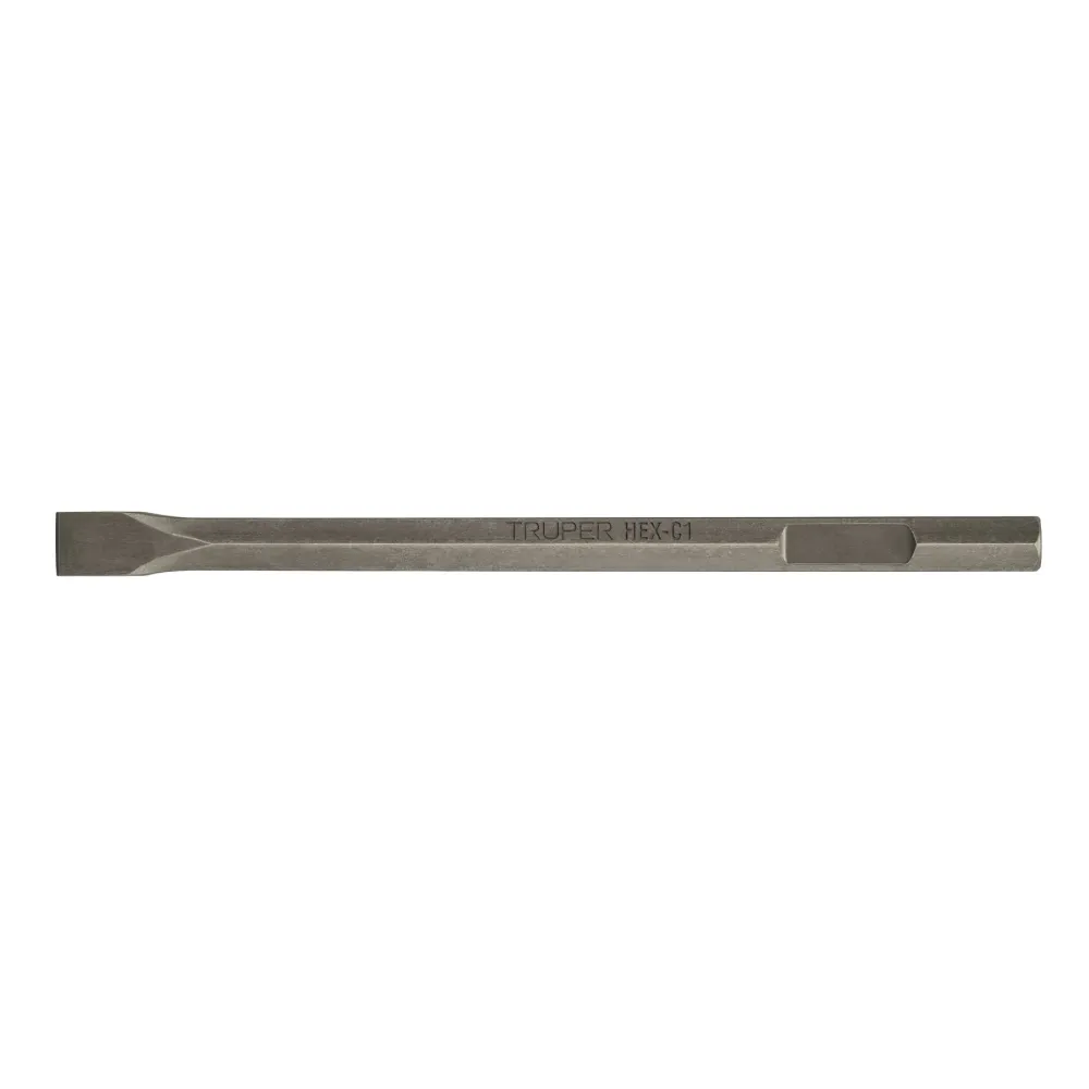 Cincel plano zanco hexagonal de 1 1/8', de 20' X 1.5'