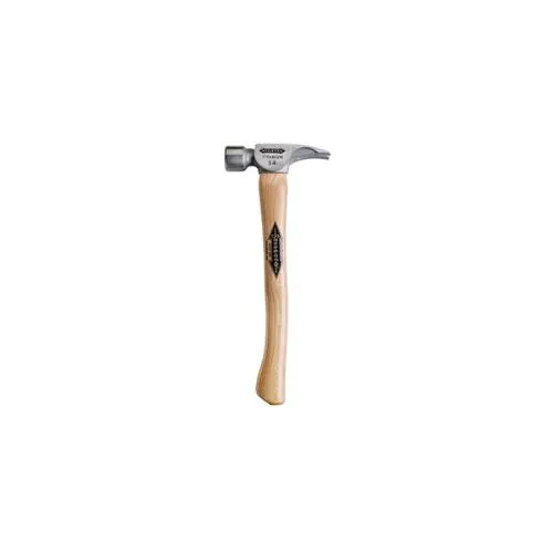 14 oz Smooth Face Titanium Framing Hammer Curved Hickory Handle TI14SC