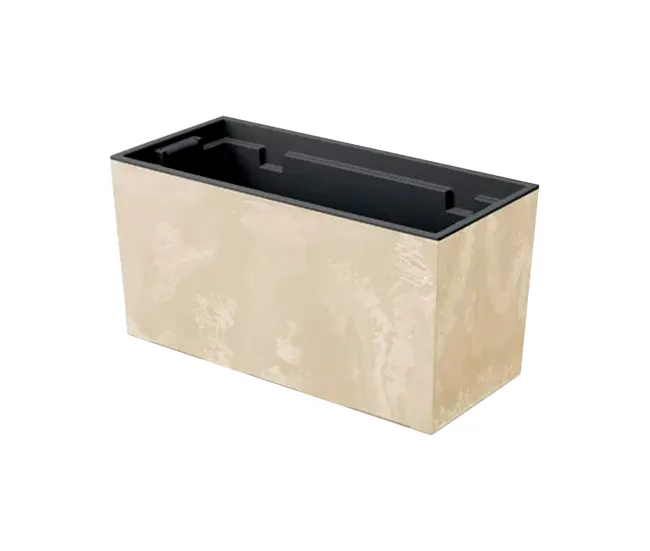 Cesta Colgante con Malla Maceta Urbi Case Beton Effect , Dimensiones (Mm) 395X185X195, Color Crema