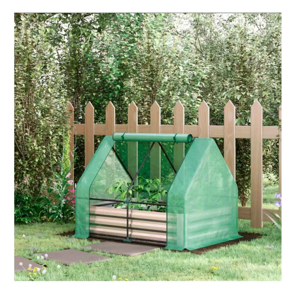 Sistema de Jardín Vertical Modular Huerto urbano Outsunny con invernadero y cubierta verde 92x127x95 cm