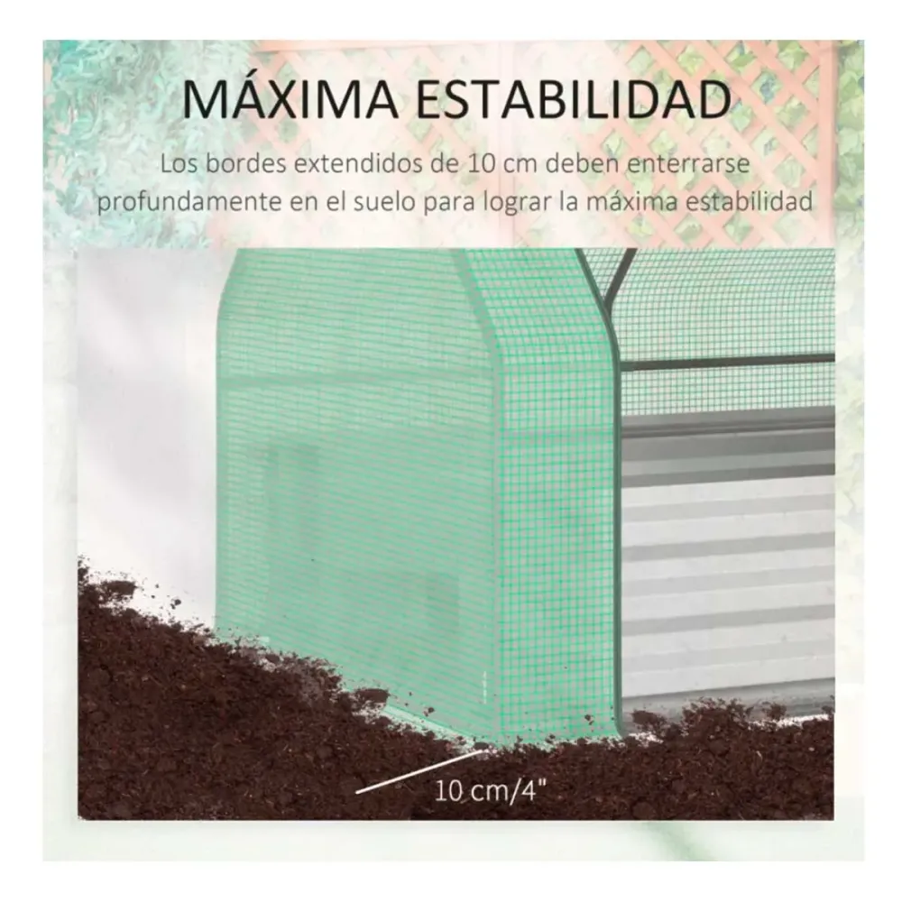 Sistema de Jardín Vertical Modular Huerto urbano Outsunny con invernadero y cubierta verde 92x127x95 cm