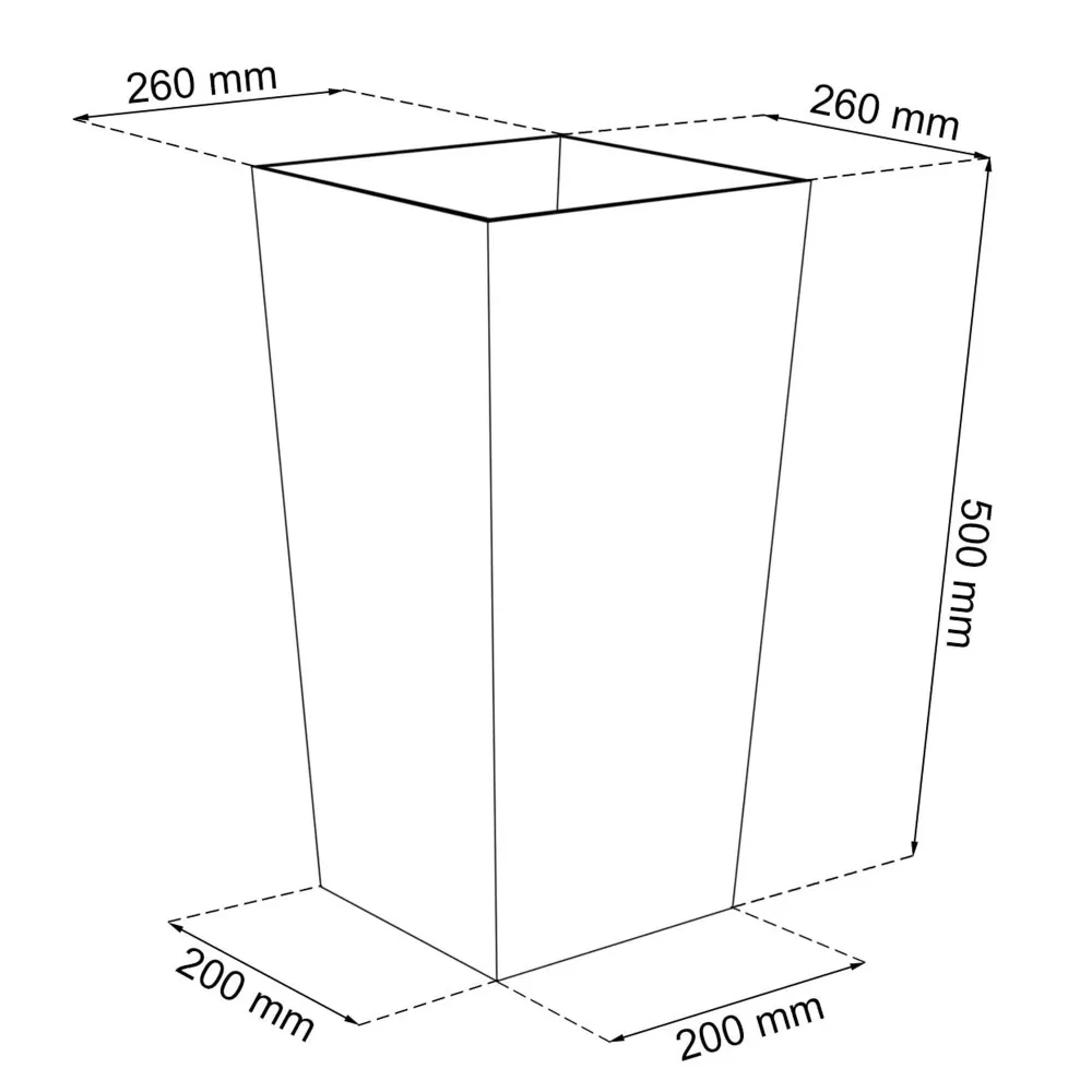 Sistema de Jardín Vertical Modular Prosperplast macetero zanvic urbi blanco de 26,6l- 27x27x50 cm de plástico