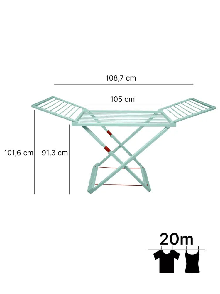 Colapsable | verde | tendedero plegable de resina ofrece 20 pinzas – tendal