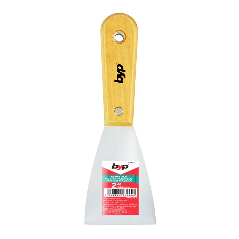 Espátula Flexible Mango de Madera 2", BYP EMF20