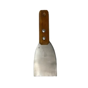Espátula Inoxidable #7 con Mango de Madera | 20 cm prolongado, 7 x 11 cm base – Compacta y Funcional