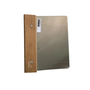 Espátula Rectangular Voluminoso de Acero Inoxidable con Mango de Madera | 14.5 x 17.5 cm – 210 g – Resistente y Ergonómica