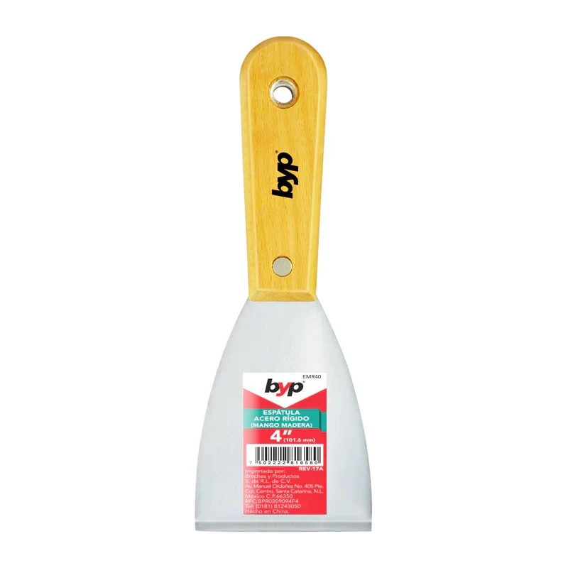 Espátula Rigida Mango de Madera 4", BYP EMR40