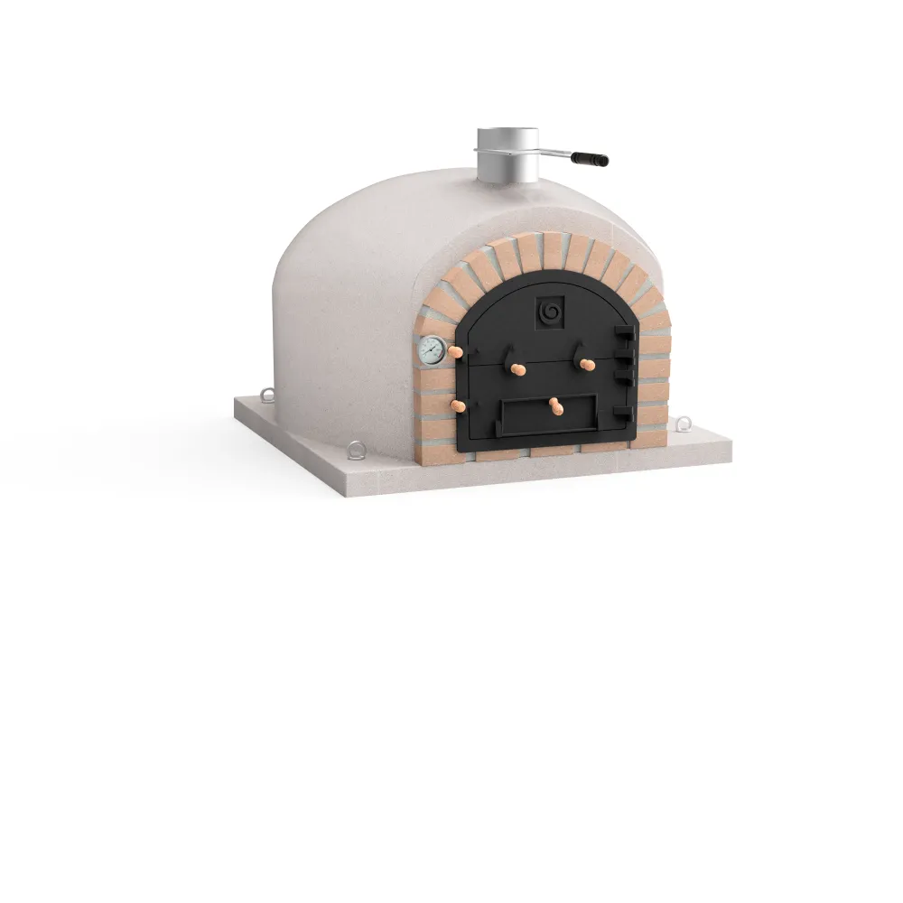 Horno de leñ exterior de obra modelo vesuvius blanco - 120x120x85cm