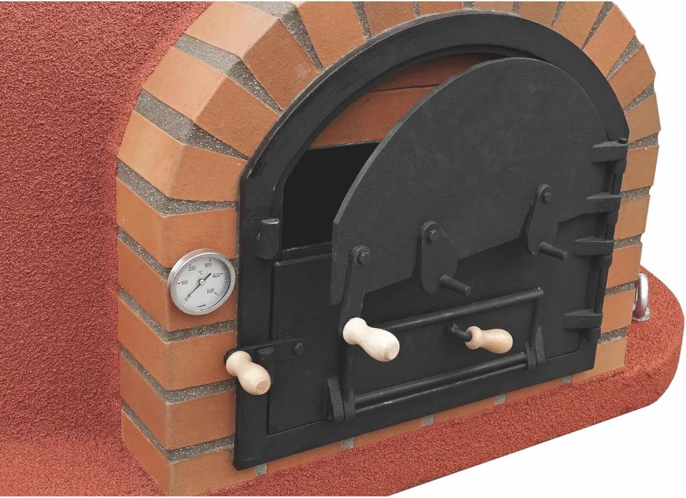 Horno de leñ exterior de obra modelo vesuvius blanco - 100x100x157cm