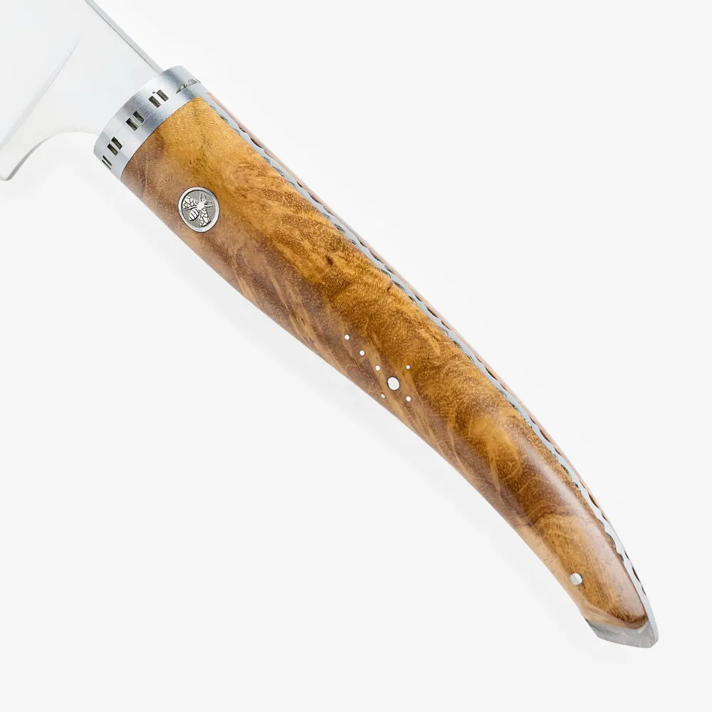 Laguiole en Aubrac Trabajado manualmente Gourmet Cuisine Chef's Knife Teak Wood Handle, 8-Inches