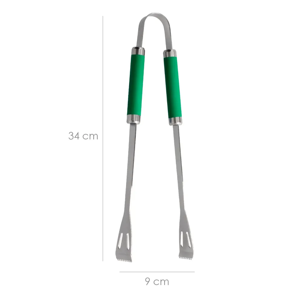 Set Complementos Para Barbacoa 3 Piezas. (Espatula, Pinzas y Tenedor) 34,5 cm.