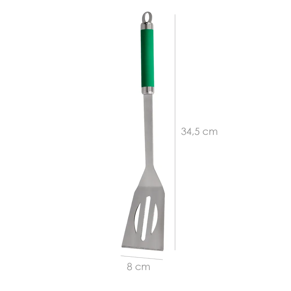 Set Complementos Para Barbacoa 3 Piezas. (Espatula, Pinzas y Tenedor) 34,5 cm.