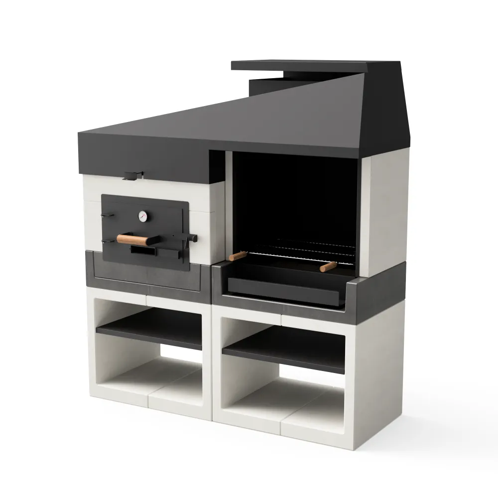 Tuozi - cocina exterior kitaway otte barbacoa + horno - 168 x 63 x 192 cm