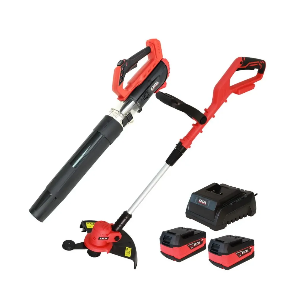 Excel 18V Grass Trimmer & Leaf Blower 2 x 5.0Ah Battery & Charger EXL14989 | | Inverter | Silencioso