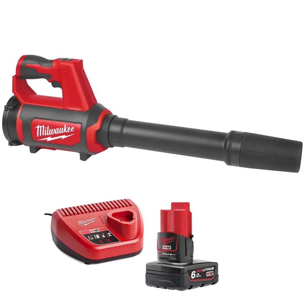 Milwaukee M12BBL-0 12V Blower 1 x 6.0Ah Battery & Charger