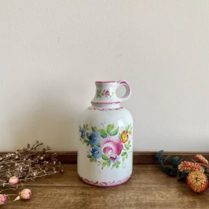 Bonbonne en céramique blanche décor floral de Polietileno de Alta Densidad