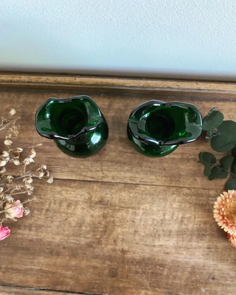 Bouteilles décoratives en verre vertes gravées con Instalación Rápida
