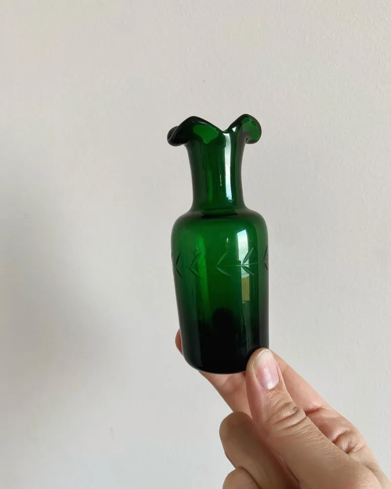 Bouteilles décoratives en verre vertes gravées con Instalación Rápida
