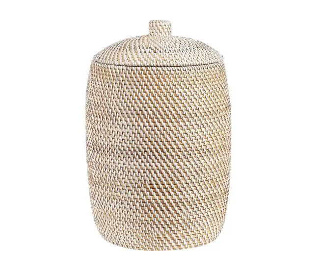 Cesta de ratán natural/blanco 44 cm GADIS con Montaje Sencillo