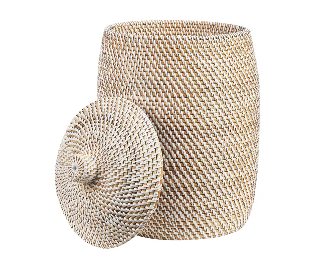 Cesta de ratán natural/blanco 44 cm GADIS con Montaje Sencillo