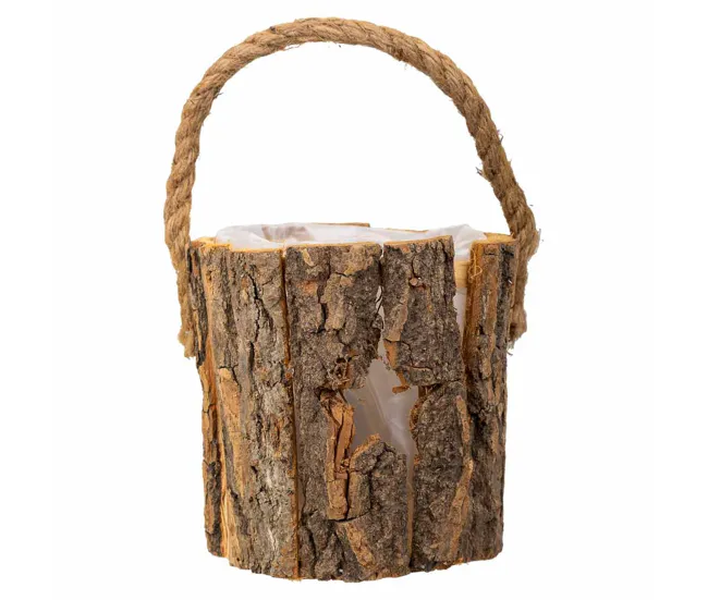 Cesto de madera marrón d13x13 de 1.8m de Altura