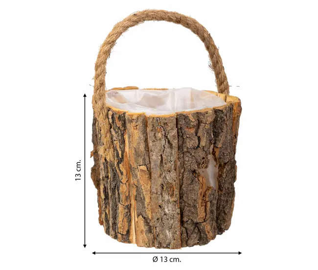Cesto de madera marrón d13x13 de 1.8m de Altura