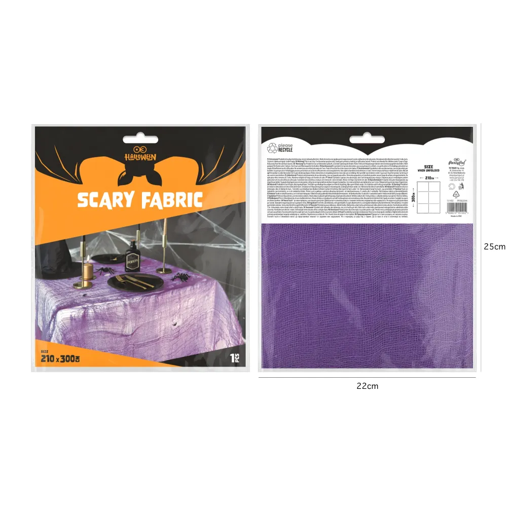 Decoración de Halloween violeta 210x300cm con Montaje Sencillo