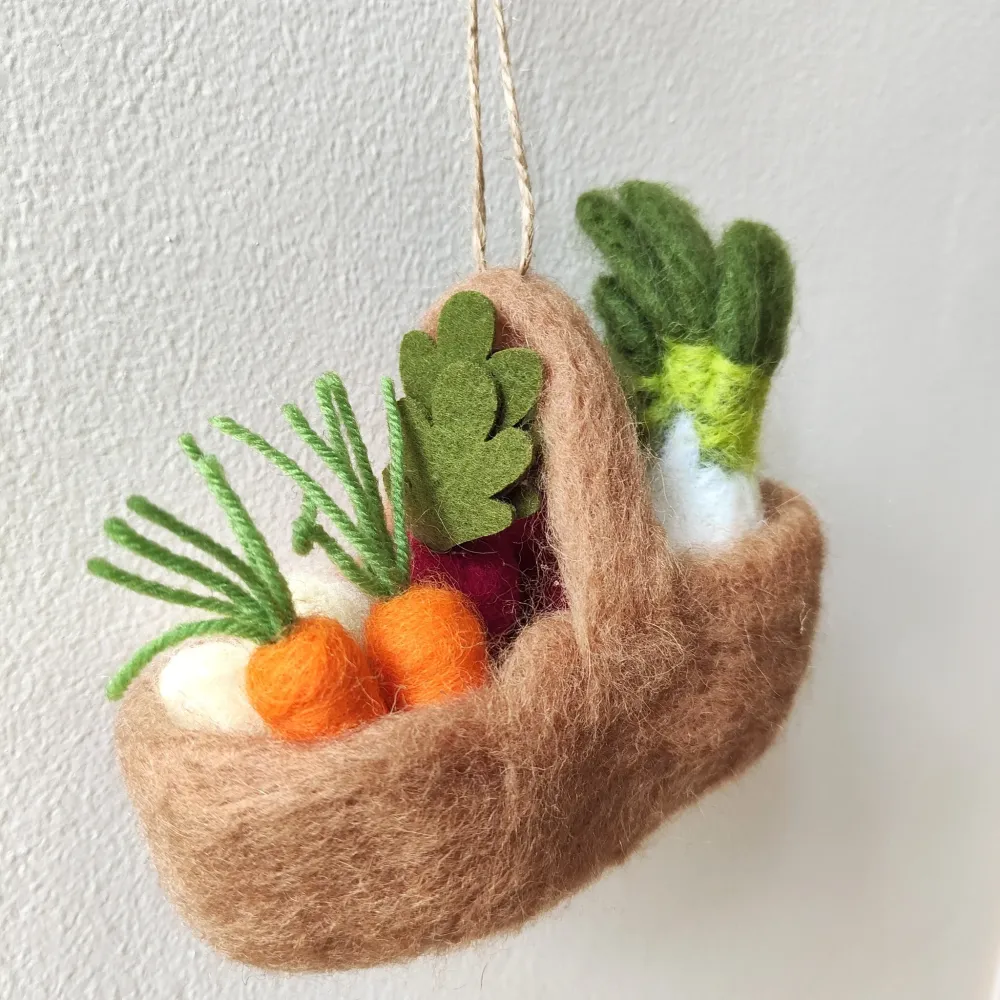 Decoración de árbol cesta de verduras con Montaje Sencillo