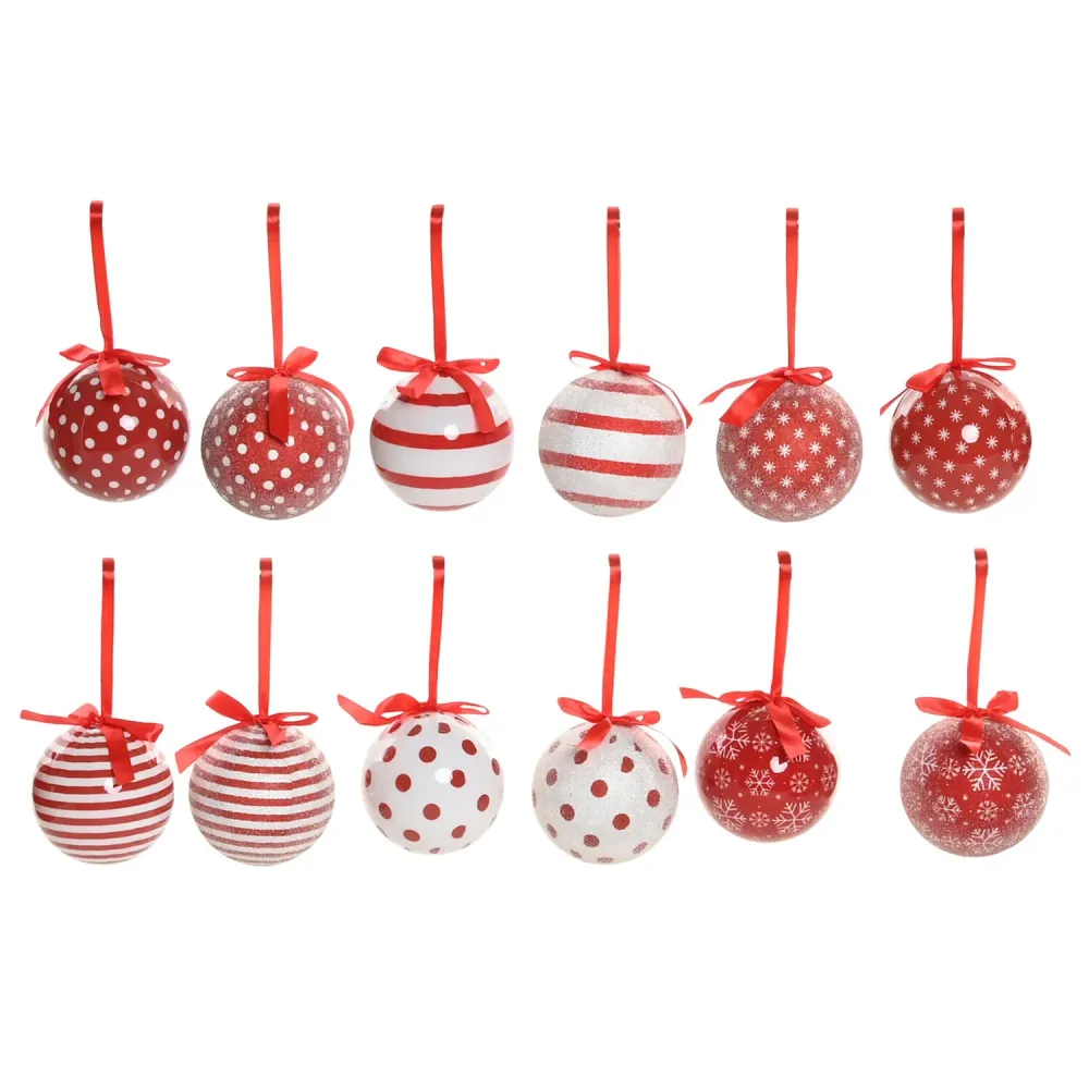DECORACION COLGANTE SET 14 PVC 24X21X15:5 ROJO | Resistentes la Intemperie |