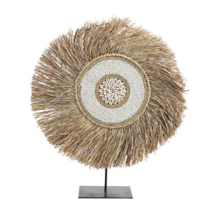 Decorativo Premium Decoración de paja natural/blanco 52 cm ACEH