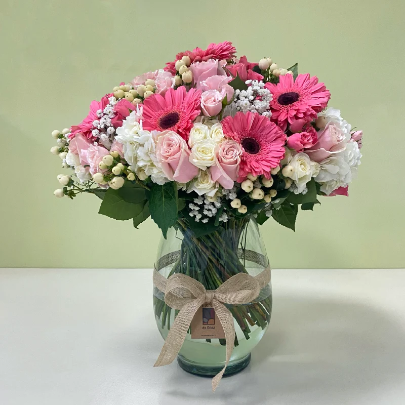 Decorativo Premium Florero Hortensias Blanca XL | 80 Varas