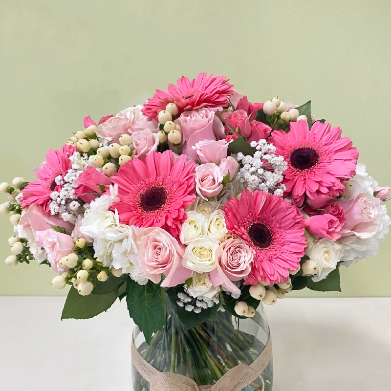 Decorativo Premium Florero Hortensias Blanca XL | 80 Varas
